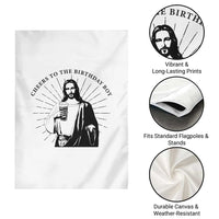 Funny Cheers To The Birthday Boy Garden Flag Christmas Christian Faith - Wonder Print Shop
