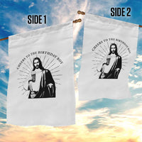 Funny Cheers To The Birthday Boy Garden Flag Christmas Christian Faith - Wonder Print Shop