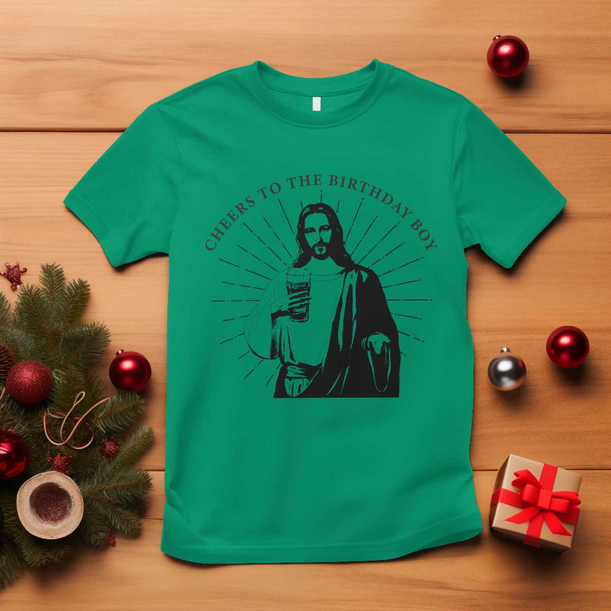 Funny Cheers To The Birthday Boy T Shirt Christmas Christian Faith - Wonder Print Shop