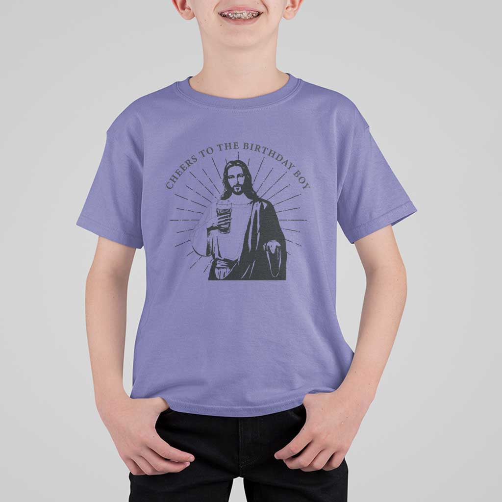 Funny Cheers To The Birthday Boy T Shirt For Kid Christmas Christian Faith - Wonder Print Shop