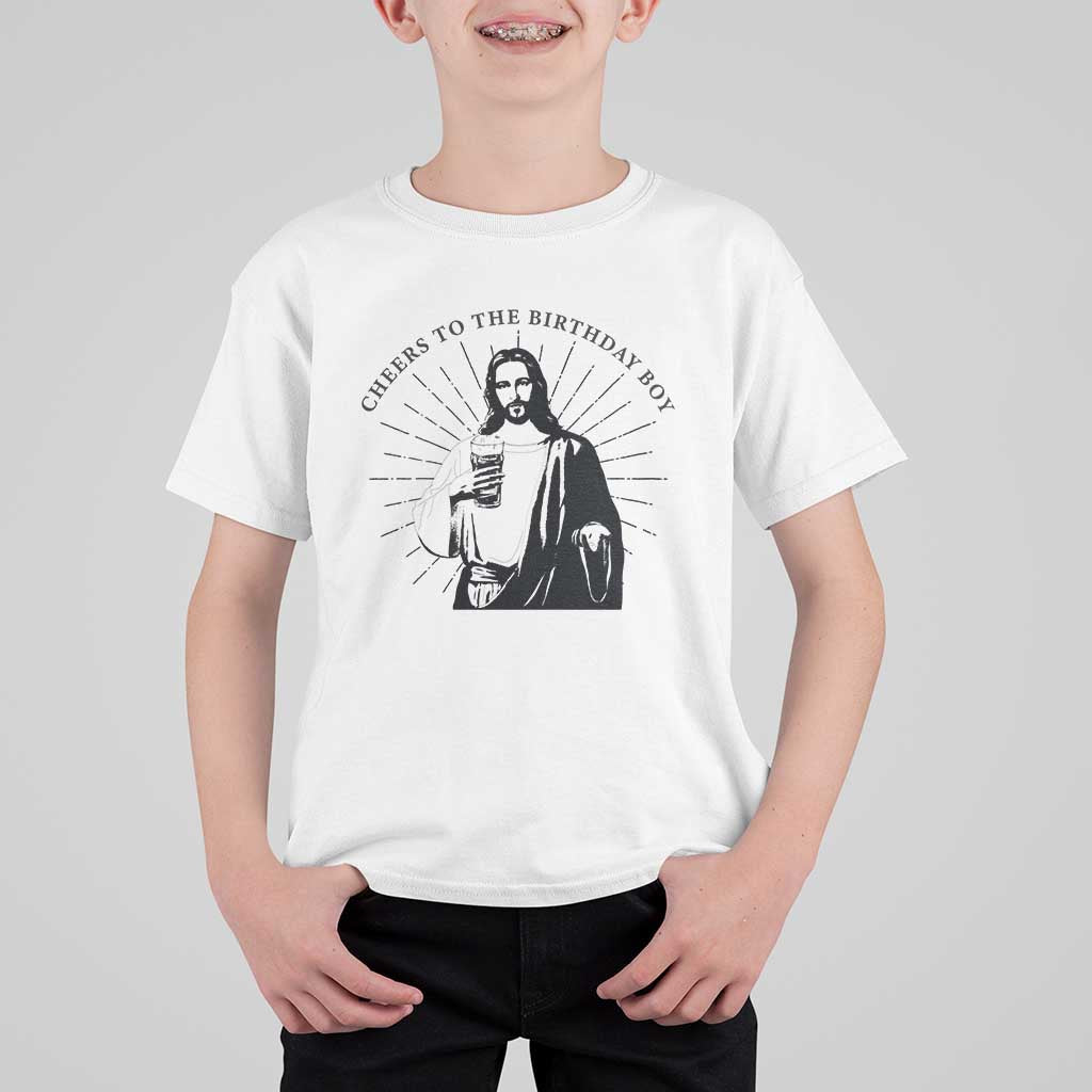 Funny Cheers To The Birthday Boy T Shirt For Kid Christmas Christian Faith - Wonder Print Shop