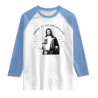 Funny Cheers To The Birthday Boy Raglan Shirt Christmas Christian Faith - Wonder Print Shop