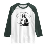 Funny Cheers To The Birthday Boy Raglan Shirt Christmas Christian Faith - Wonder Print Shop