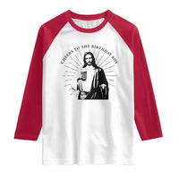 Funny Cheers To The Birthday Boy Raglan Shirt Christmas Christian Faith - Wonder Print Shop