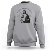 Funny Cheers To The Birthday Boy Sweatshirt Christmas Christian Faith - Wonder Print Shop