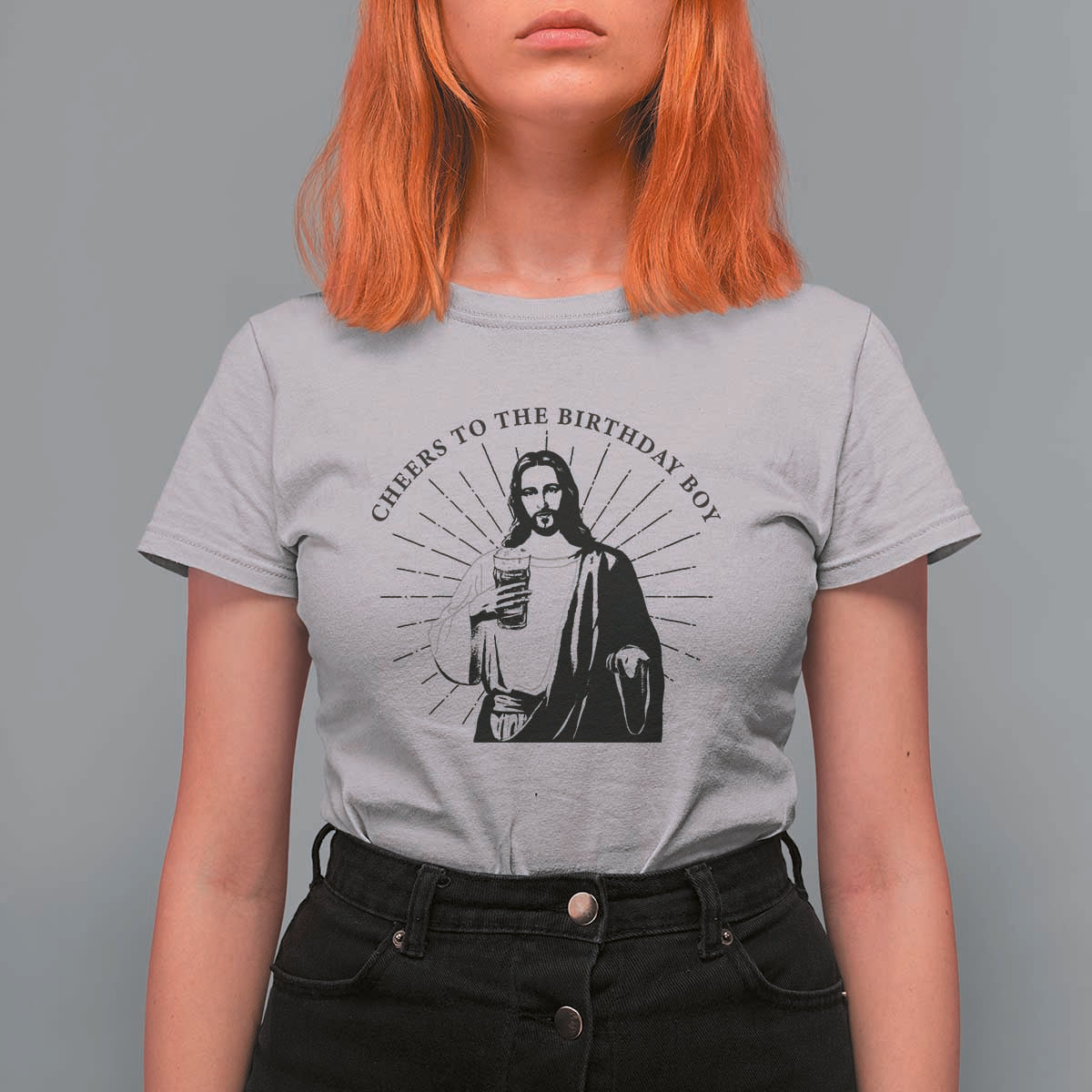 Funny Cheers To The Birthday Boy T Shirt For Women Christmas Christian Faith - Wonder Print Shop