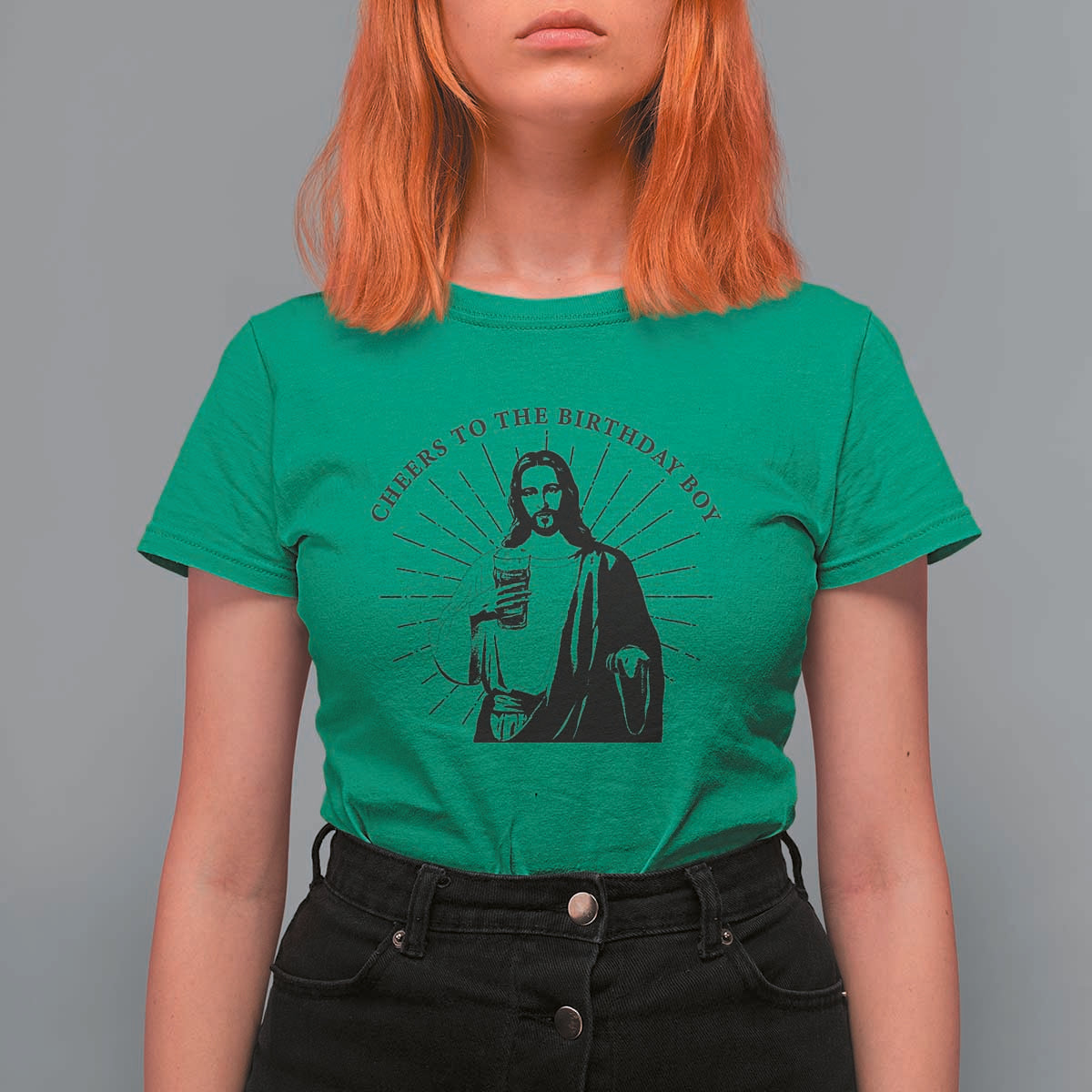 Funny Cheers To The Birthday Boy T Shirt For Women Christmas Christian Faith - Wonder Print Shop