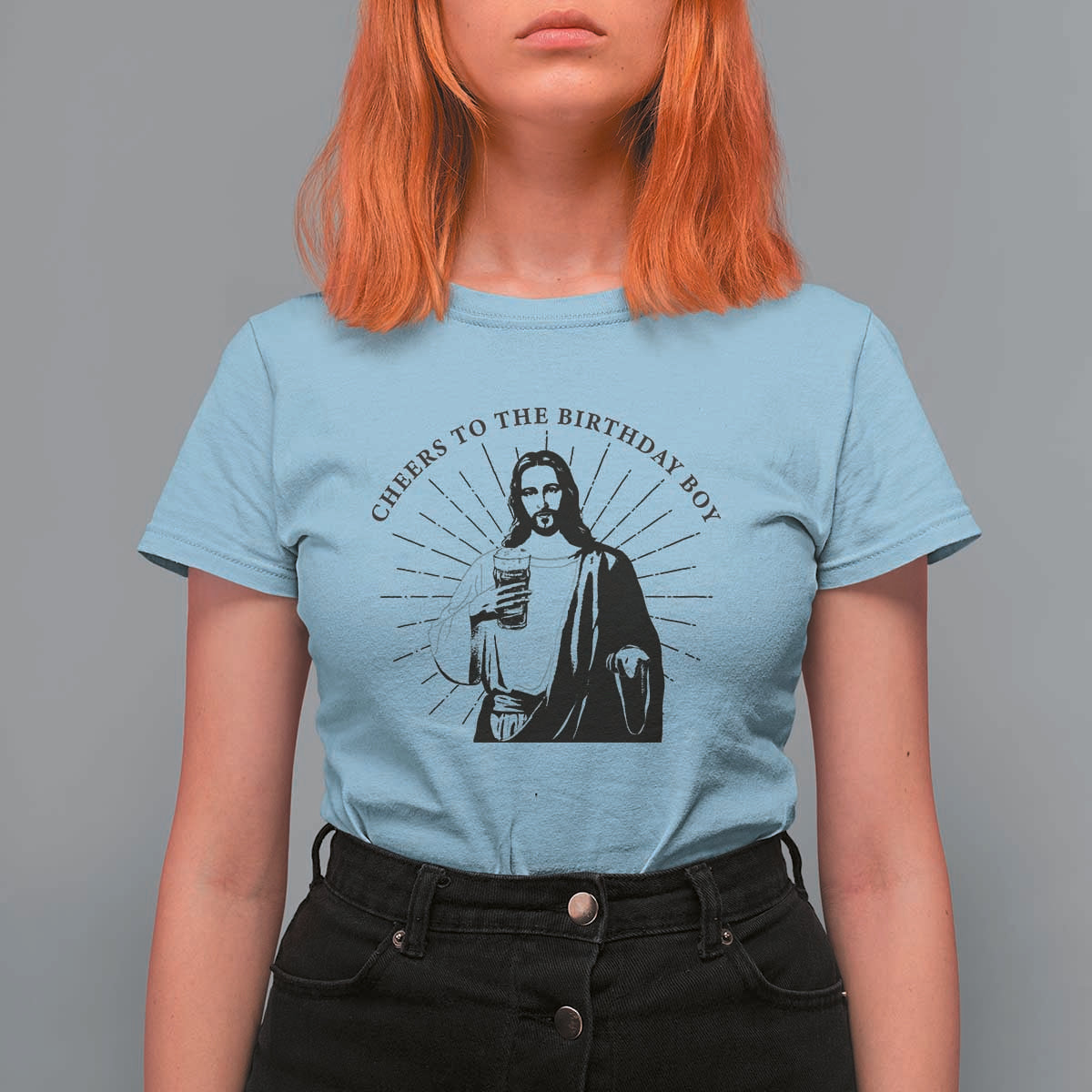 Funny Cheers To The Birthday Boy T Shirt For Women Christmas Christian Faith - Wonder Print Shop