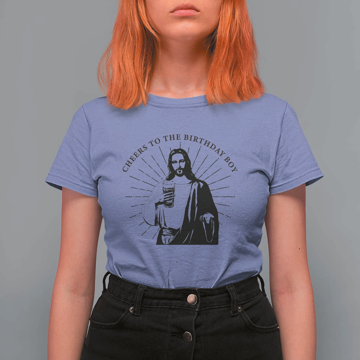 Funny Cheers To The Birthday Boy T Shirt For Women Christmas Christian Faith - Wonder Print Shop
