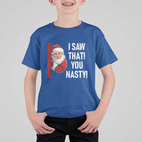 Funny Christmas Santa T Shirt For Kid I Saw That You Nasty Meme - Wonder Print Shop