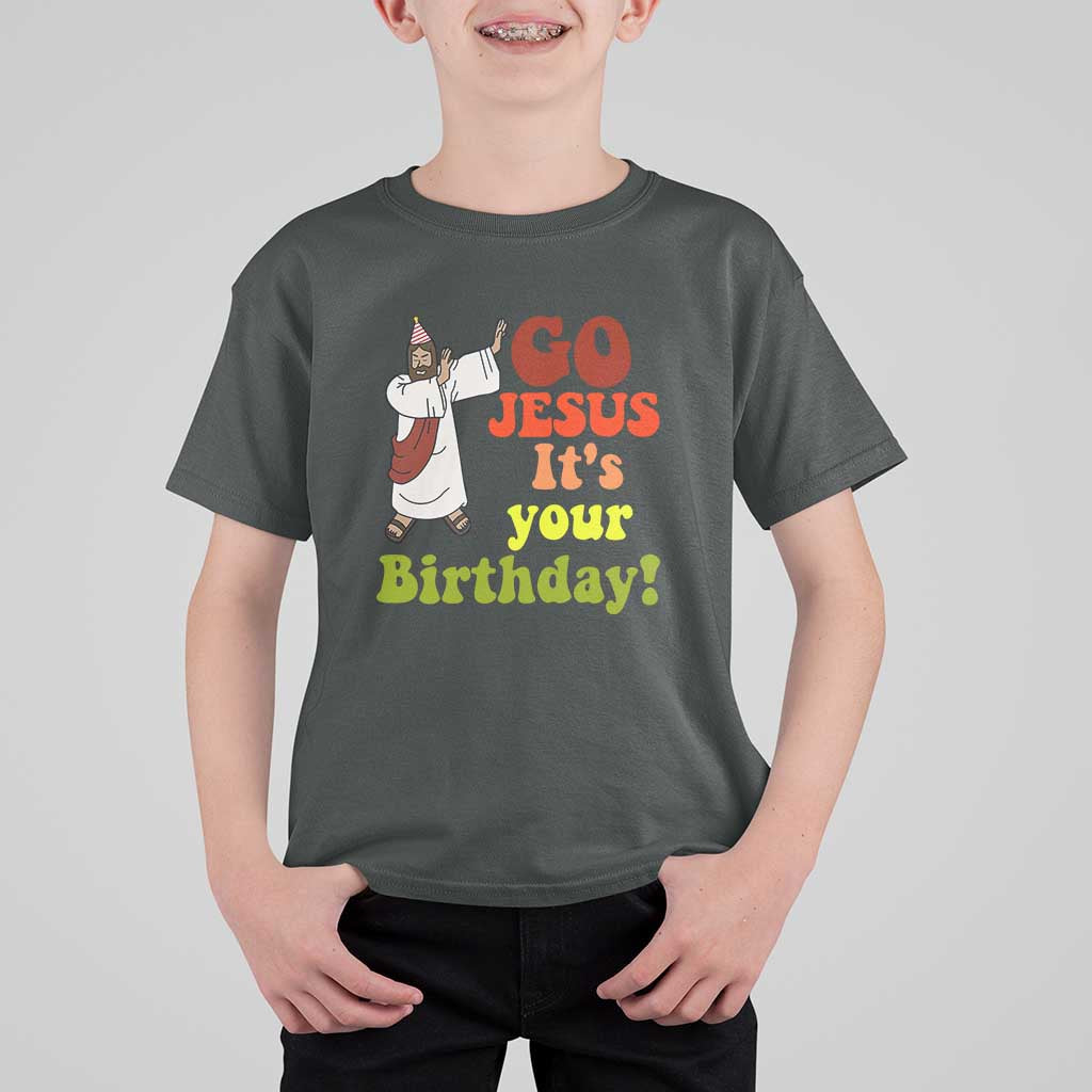 Funny Christian Christmas T Shirt For Kid Go Jesus It's Your Birthday - Wonder Print Shop