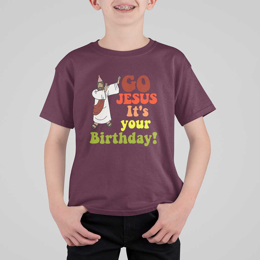 Funny Christian Christmas T Shirt For Kid Go Jesus It's Your Birthday - Wonder Print Shop