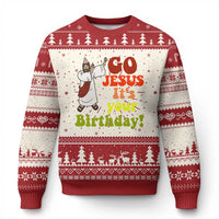 Funny Christian Xmas Ugly Christmas Sweater Go Jesus It's Your Birthday - Wonder Print Shop