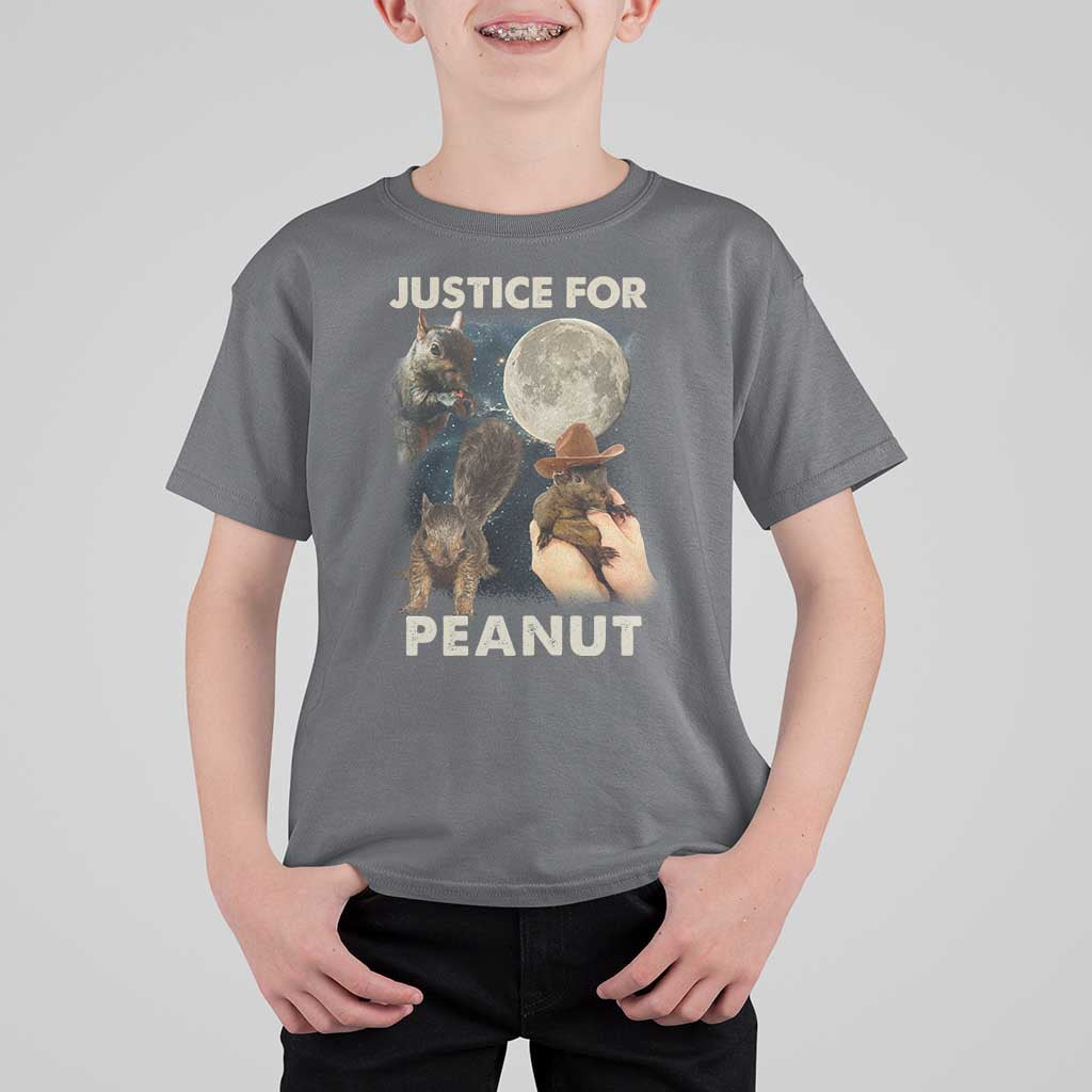 Justice For Peanut The Squirrel 2024 Moon T Shirt For Kid - Wonder Print Shop