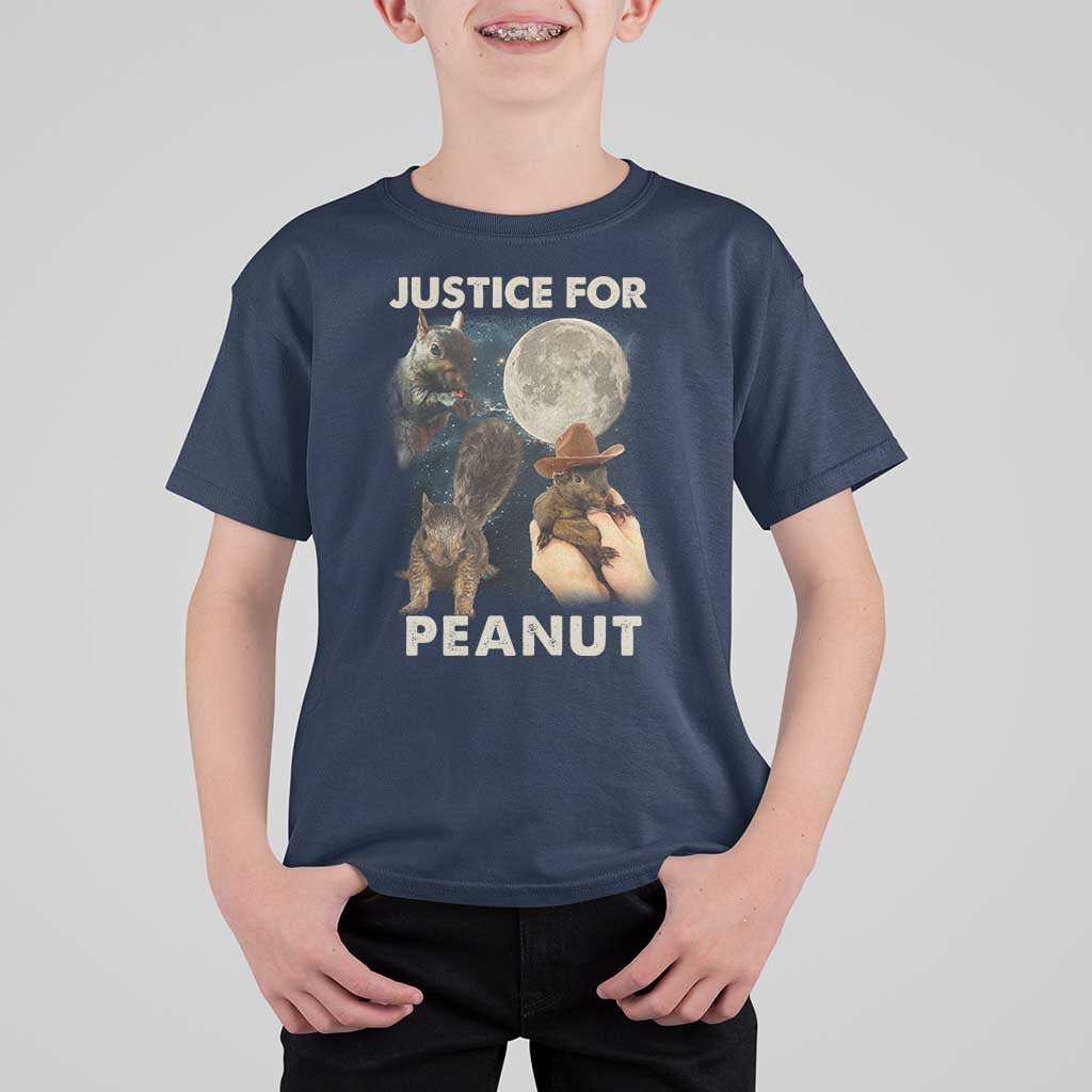 Justice For Peanut The Squirrel 2024 Moon T Shirt For Kid - Wonder Print Shop