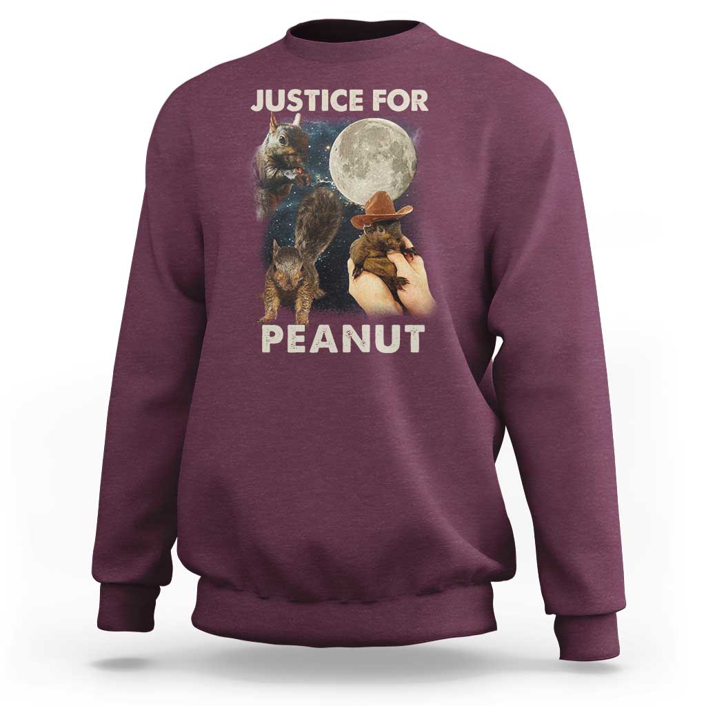 Justice For Peanut The Squirrel 2024 Moon Sweatshirt - Wonder Print Shop