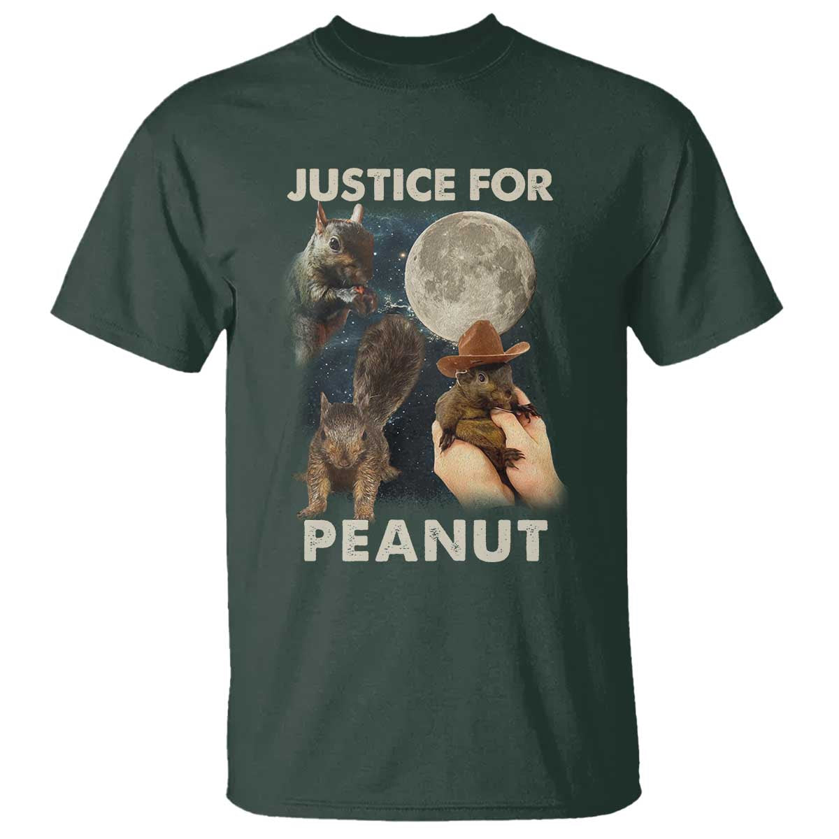 Justice For Peanut The Squirrel 2024 Moon T Shirt - Wonder Print Shop