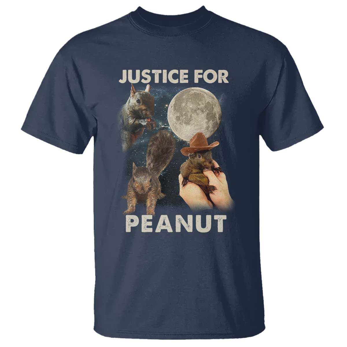 Justice For Peanut The Squirrel 2024 Moon T Shirt - Wonder Print Shop