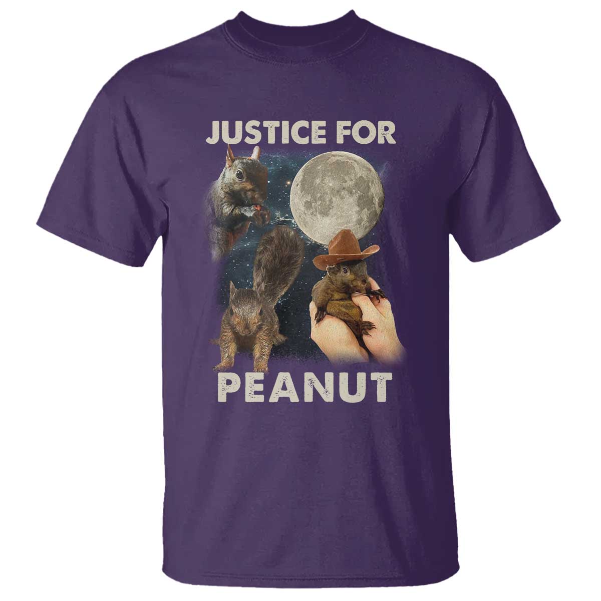 Justice For Peanut The Squirrel 2024 Moon T Shirt - Wonder Print Shop