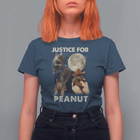 Justice For Peanut The Squirrel 2024 Moon T Shirt For Women - Wonder Print Shop