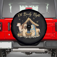 Funny Christmas Bowling Spare Tire Cover Oh Bowly Night Nativity Scene Bowling Pins - Wonder Print Shop