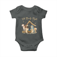 Funny Christmas Bowling Baby Onesie Oh Bowly Night Nativity Scene Bowling Pins - Wonder Print Shop