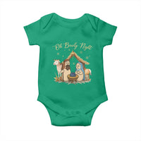 Funny Christmas Bowling Baby Onesie Oh Bowly Night Nativity Scene Bowling Pins - Wonder Print Shop