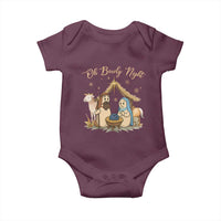 Funny Christmas Bowling Baby Onesie Oh Bowly Night Nativity Scene Bowling Pins - Wonder Print Shop