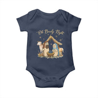 Funny Christmas Bowling Baby Onesie Oh Bowly Night Nativity Scene Bowling Pins - Wonder Print Shop