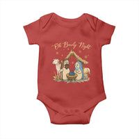 Funny Christmas Bowling Baby Onesie Oh Bowly Night Nativity Scene Bowling Pins - Wonder Print Shop