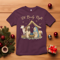 Funny Christmas Bowling T Shirt Oh Bowly Night Nativity Scene Bowling Pins - Wonder Print Shop