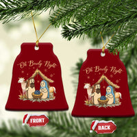 Funny Christmas Bowling Ceramic Ornament Oh Bowly Night Nativity Scene Bowling Pins - Wonder Print Shop