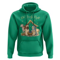 Funny Christmas Bowling Hoodie Oh Bowly Night Nativity Scene Bowling Pins - Wonder Print Shop