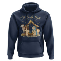 Funny Christmas Bowling Hoodie Oh Bowly Night Nativity Scene Bowling Pins - Wonder Print Shop