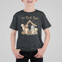 Funny Christmas Bowling T Shirt For Kid Oh Bowly Night Nativity Scene Bowling Pins - Wonder Print Shop