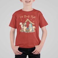 Funny Christmas Bowling T Shirt For Kid Oh Bowly Night Nativity Scene Bowling Pins - Wonder Print Shop
