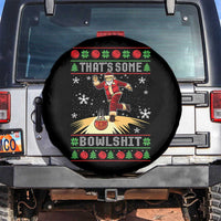 Funny Christmas Bowling Spare Tire Cover Thats Some Bowlshit Xmas Bowler Santa - Wonder Print Shop