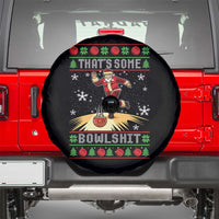 Funny Christmas Bowling Spare Tire Cover Thats Some Bowlshit Xmas Bowler Santa - Wonder Print Shop