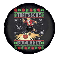 Funny Christmas Bowling Spare Tire Cover Thats Some Bowlshit Xmas Bowler Santa - Wonder Print Shop