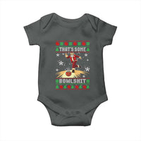 Funny Christmas Bowling Baby Onesie Thats Some Bowlshit Xmas Bowler Santa - Wonder Print Shop