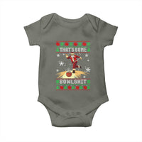 Funny Christmas Bowling Baby Onesie Thats Some Bowlshit Xmas Bowler Santa - Wonder Print Shop