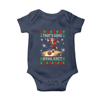 Funny Christmas Bowling Baby Onesie Thats Some Bowlshit Xmas Bowler Santa - Wonder Print Shop