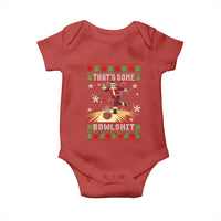 Funny Christmas Bowling Baby Onesie Thats Some Bowlshit Xmas Bowler Santa - Wonder Print Shop