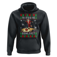 Funny Christmas Bowling Hoodie Thats Some Bowlshit Xmas Bowler Santa - Wonder Print Shop