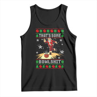 Funny Christmas Bowling Tank Top Thats Some Bowlshit Xmas Bowler Santa - Wonder Print Shop