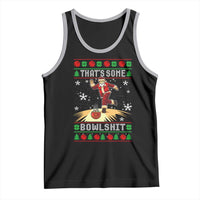 Funny Christmas Bowling Tank Top Thats Some Bowlshit Xmas Bowler Santa - Wonder Print Shop