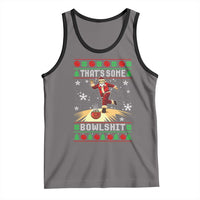 Funny Christmas Bowling Tank Top Thats Some Bowlshit Xmas Bowler Santa - Wonder Print Shop