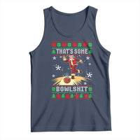 Funny Christmas Bowling Tank Top Thats Some Bowlshit Xmas Bowler Santa - Wonder Print Shop