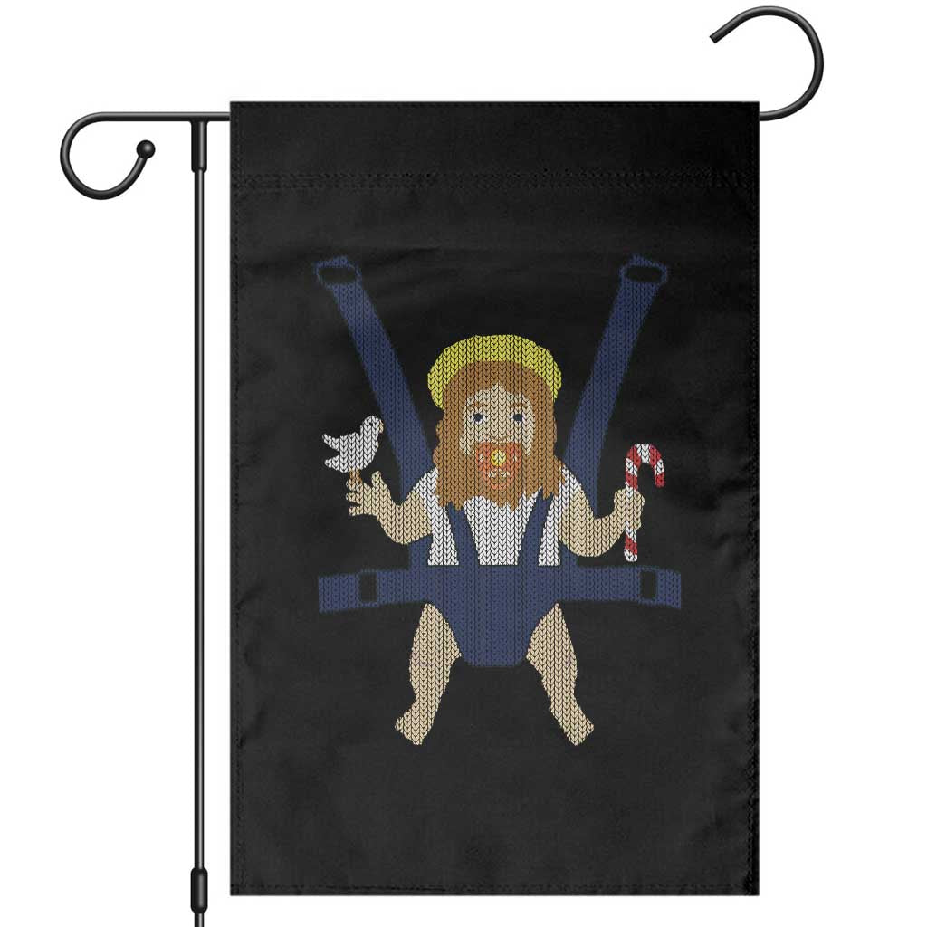 Funny Christmas Baby Jesus Garden Flag Xmas Christian Little Boy - Wonder Print Shop
