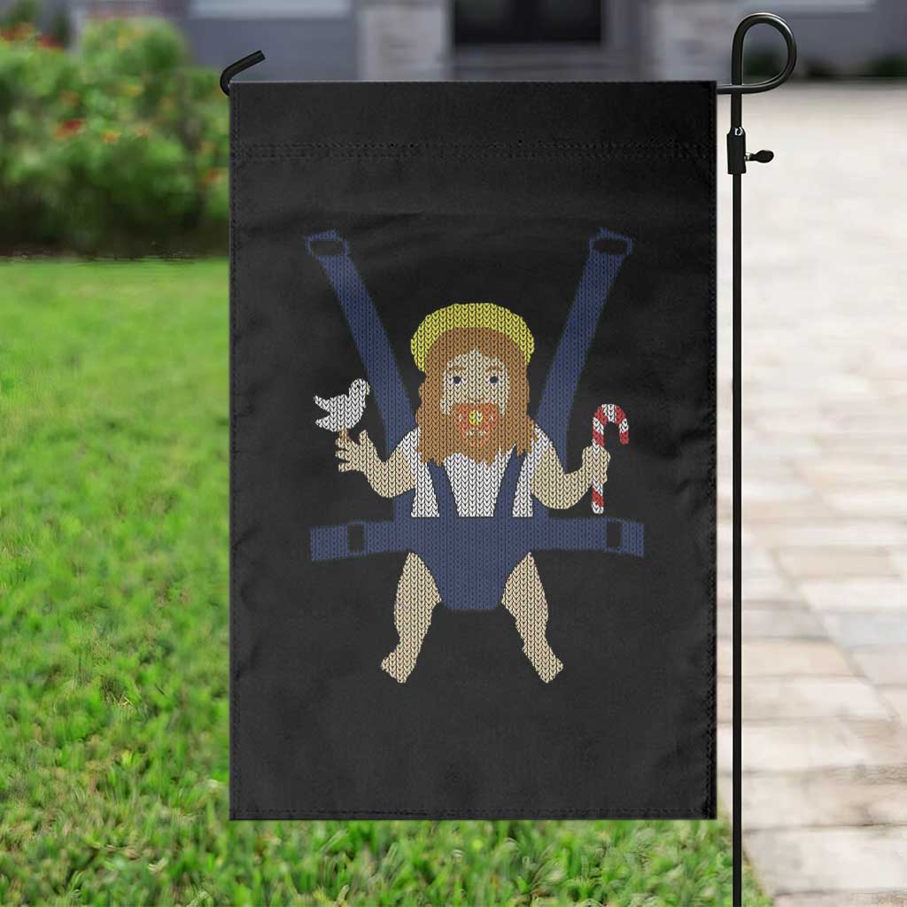 Funny Christmas Baby Jesus Garden Flag Xmas Christian Little Boy - Wonder Print Shop